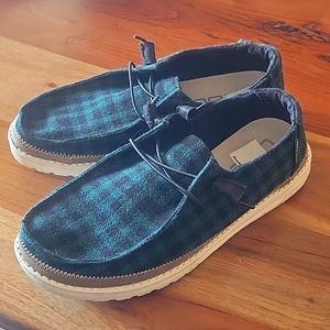 Hey dude plaid shoes